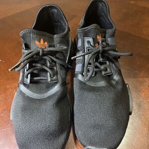 Hard To Find  Adidas 675001 Men’s Sz 10 Black On Black Orange Logo
